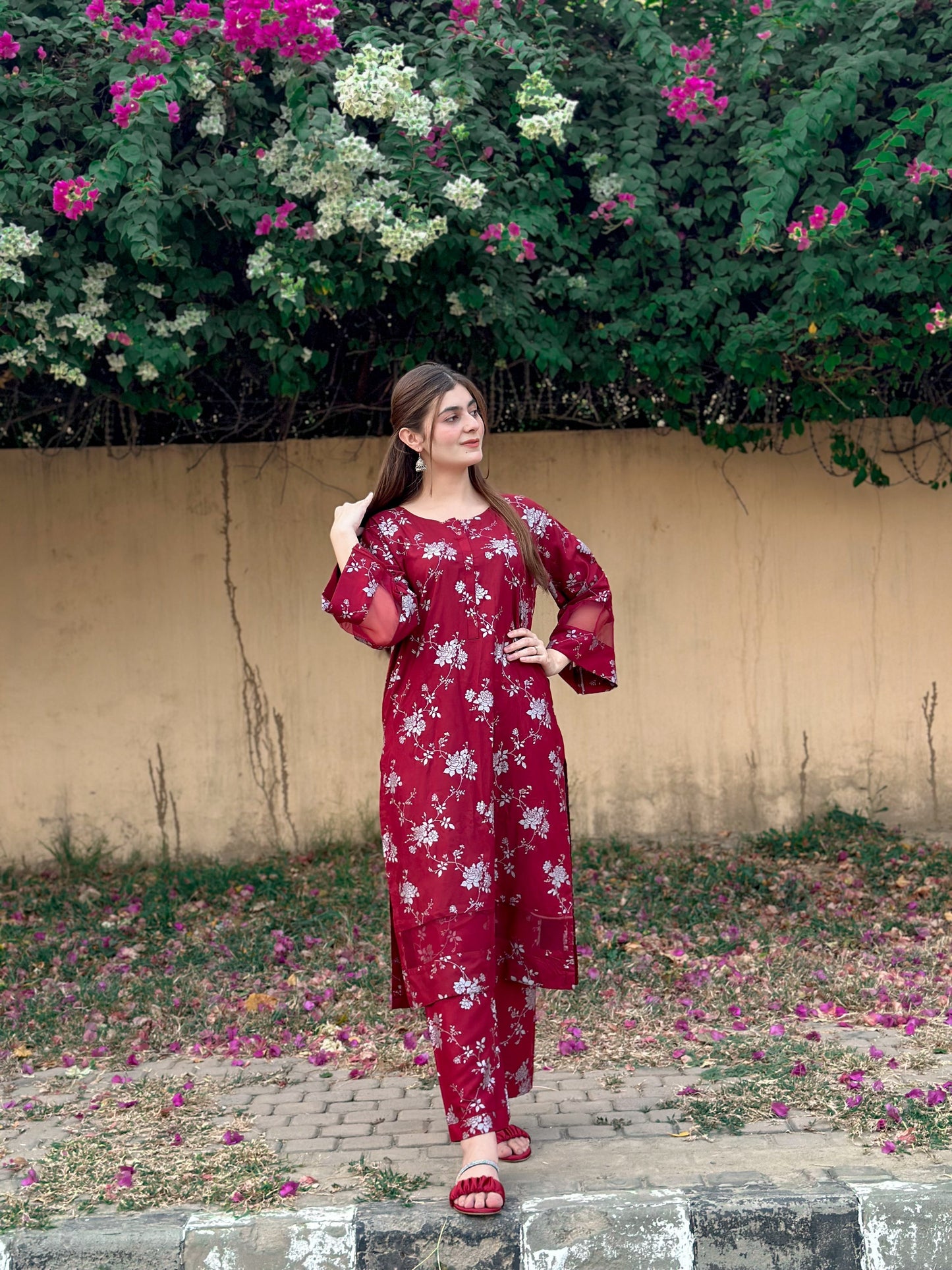 Blossom Maroon 2pice